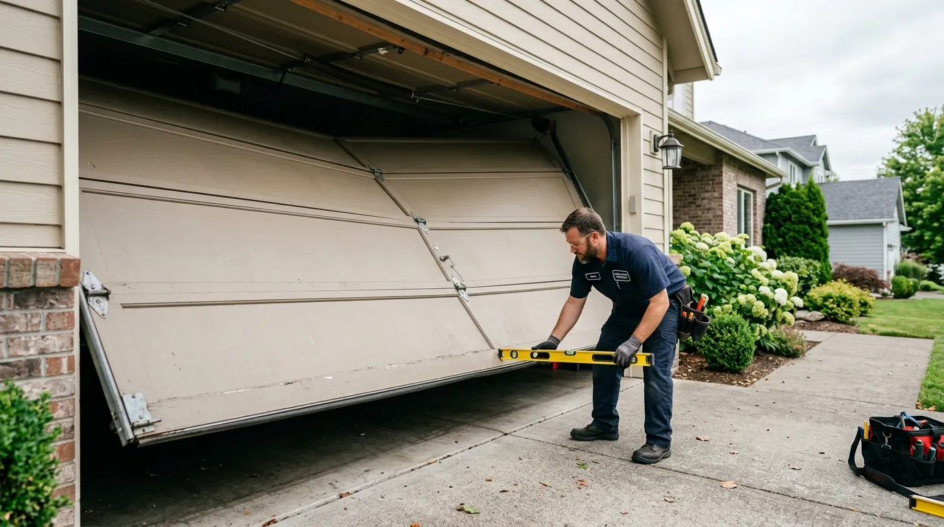 Garage door repair work in Oklahoma City, OK